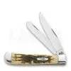 Case Cutlery Trapper Amber Bone Pocket Knife 00163 -Knife maintenance shop 12595 CA00163 01