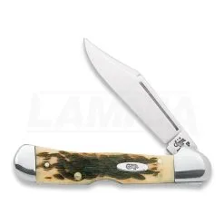 Case Cutlery Mini Copperlock Amber Bone Pocket Knife 00133