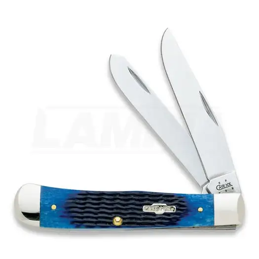 Case Cutlery Trapper Blue Bone Pocket Knife 02800 3 Case Cutlery Trapper Blue Bone Pocket Knife 02800
