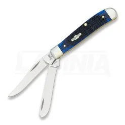 Case Cutlery Mini Trapper Blue Bone Pocket Knife 2838