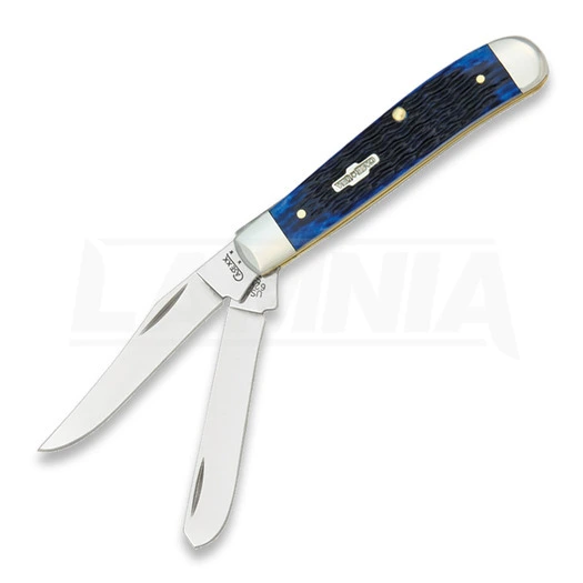 Case Cutlery Mini Trapper Blue Bone Pocket Knife 2838 3 Case Cutlery Mini Trapper Blue Bone Pocket Knife 2838