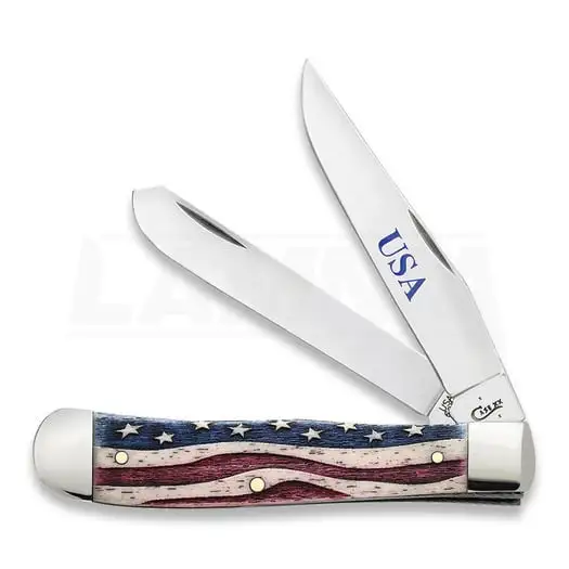 Case Cutlery Patriotic Trapper Smooth Bone Pocket Knife 64132 3 Case Cutlery Patriotic Trapper Smooth Bone Pocket Knife 64132