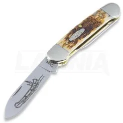 Case Cutlery Canoe Amber Bone Pocket Knife 00263