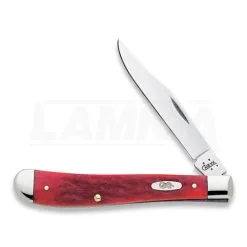 Case Cutlery Slimline Trapper Dark Red Bone Pocket Knife 6982