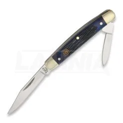 Hen & Rooster Pen Knife Blue Pick Bone Pocket Knife