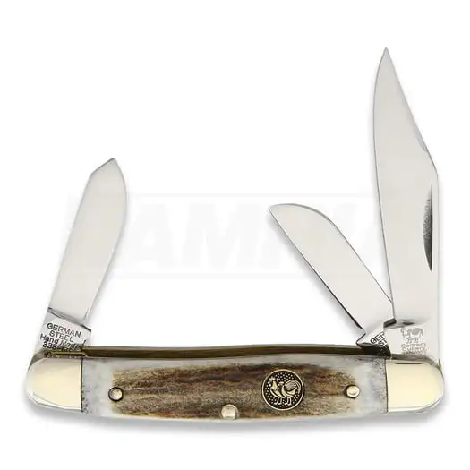 Hen & Rooster Stockman Medium Pocket Knife, Deer Stag 3 Hen & Rooster Stockman Medium Pocket Knife, Deer Stag