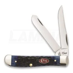 Case Cutlery Mini Trapper Navy Blue Bone Pocket Knife 07321