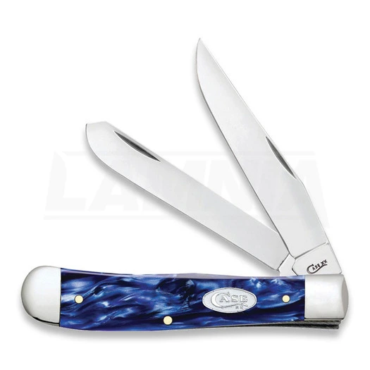 Case Cutlery Trapper Sparxx Blue Kirinite Pocket Knife 23431 3 Case Cutlery Trapper Sparxx Blue Kirinite Pocket Knife 23431