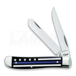 Case Cutlery Blue Line Mini Trapper Bone Pocket Knife 06568