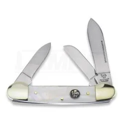 Hen & Rooster Gunboat Canoe 3 Blade MOP Pocket Knife
