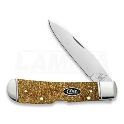 Case Cutlery SparXX Gold Stardust Kirinite Smooth Triba Lock Pocket Knife 50984