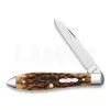 Case Cutlery Worn Antique Bone Peach Seed Jig Tear Drop Pocket Knife 55225