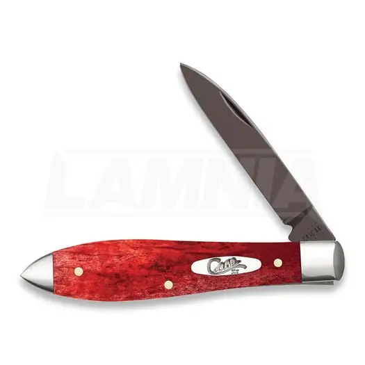 Case Cutlery Teardrop PVD Red Bone Pocket Knife 10894 3 Case Cutlery Teardrop PVD Red Bone Pocket Knife 10894