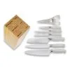 Hen & Rooster 7Pc Kitchen Set Wood Stand -Knife maintenance shop 62055 HRI067W 01